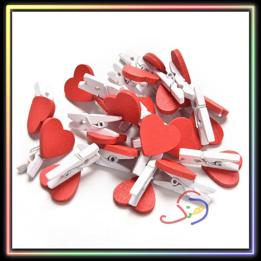 Heart Pegs (Red)