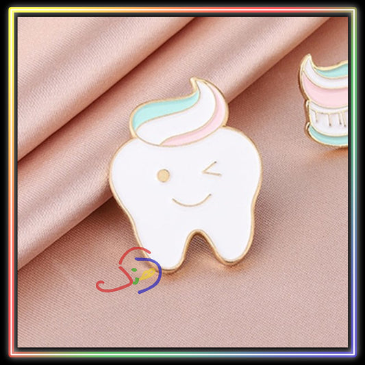 Smiling Tooth Brooch Pin