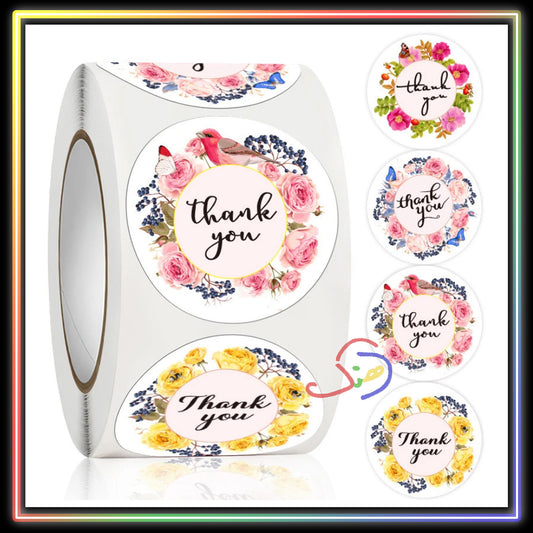 Thank you Stickers - Multi colored
