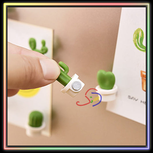 Cactus Fridge Magnets (White)