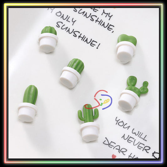 Cactus Fridge Magnets (White)