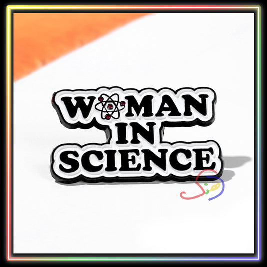 Woman in Science Brooch
